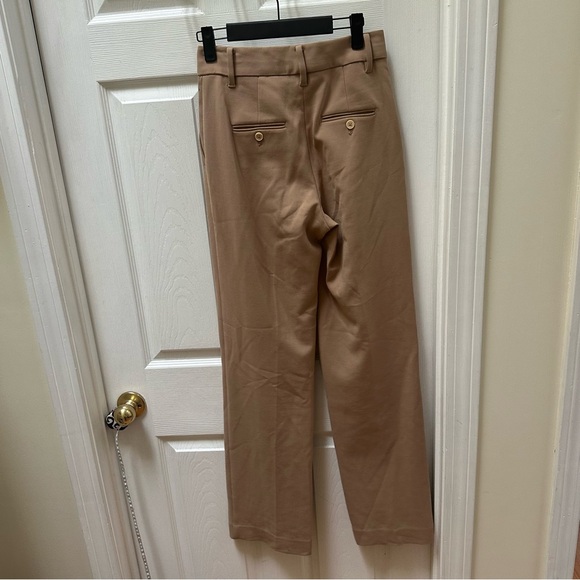 Aritzia Wilfred The Effortless Pant Wide-Leg Trousers tan Camel 0 - Picture 4 of 7